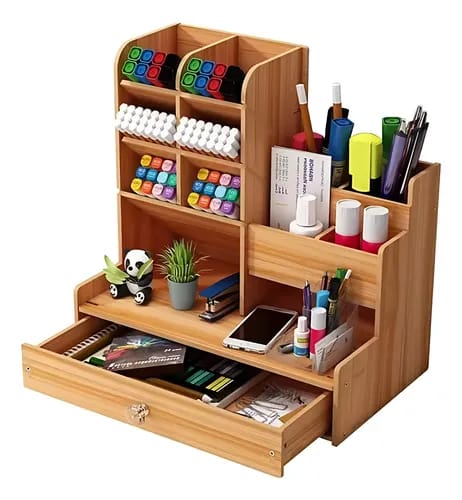 Organizador de Escritorio Madera DIY
